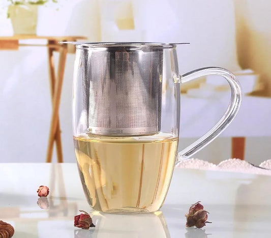 High-Quality Stainless Steel Tea Infuser with Cover – Coffee & Tea Strainer, Mesh Filter Accessory