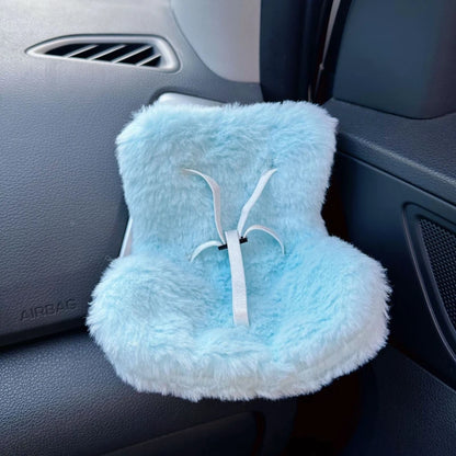 Mini Plush Doll Safety Seat — Kawaii Labubu Idol Kpop Plush Car Air Freshener & Ornament Gift