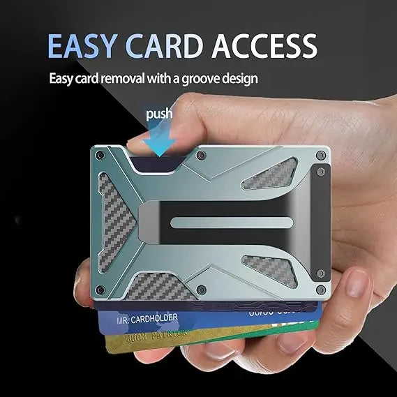 MagSafe Wallet & Money Clip with AirTag Holder + Magnetic Sheet — Fits Magnetic & Non-Magnetic Phones