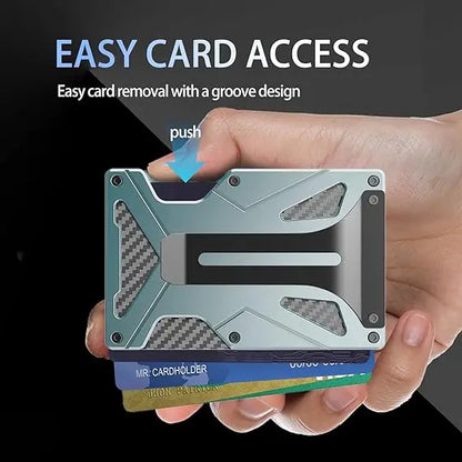 MagSafe Wallet & Money Clip with AirTag Holder + Magnetic Sheet — Fits Magnetic & Non-Magnetic Phones