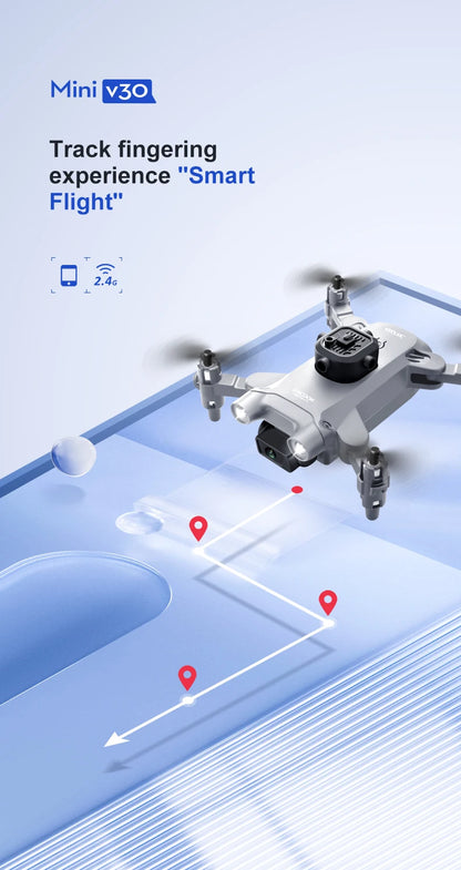 4DRC V30 Mini Drone – 4K/1080P HD Camera FPV RC Quadcopter with 5-Sided Obstacle Avoidance, Toy Gift Helicopter