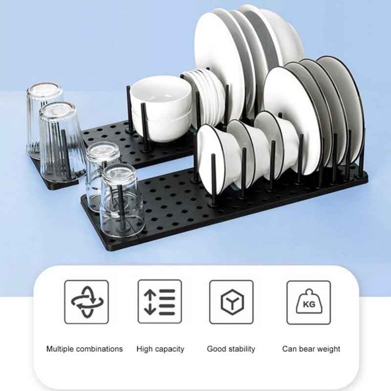 Kitchen Sink Organizer Rack — Adjustable Dish Drying Shelf for Bowls, Plates & Storage, Desktop Holder Accessories