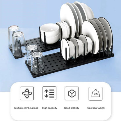 Kitchen Sink Organizer Rack — Adjustable Dish Drying Shelf for Bowls, Plates & Storage, Desktop Holder Accessories