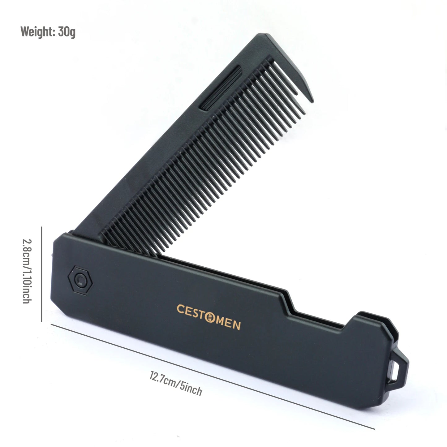 2-in-1 Pocket Folding Comb – Wide Tooth & Beard Comb for Hair Styling and Barber Use