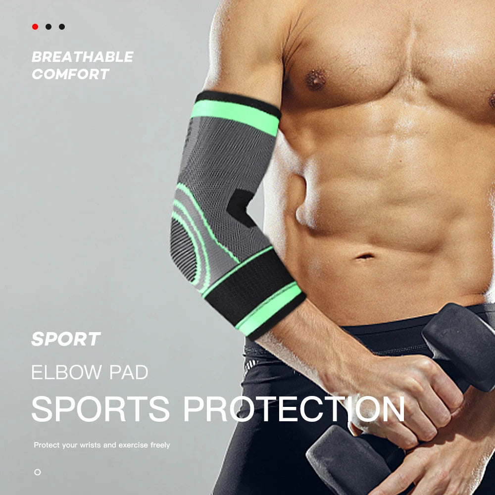 Elastic Elbow Support Sleeve – Nylon Protective Pad for Gym, Sports, Basketball, and Fitness