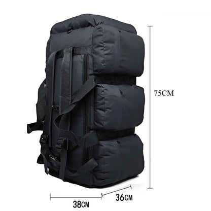 100L Large Travel Backpack & Camping Bag - Tactical Hiking, Trekking & Carry-On Duffel for Men