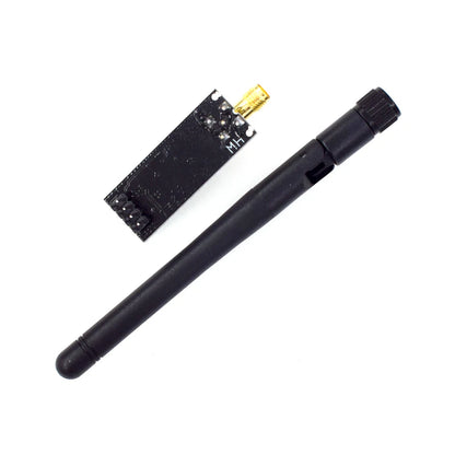 NRF24L01+PA+LNA Wireless Transceiver Module 2.4GHz 1100m Range with Antenna and 3.3V Breakout Adapter - Long Range RF Communication Module