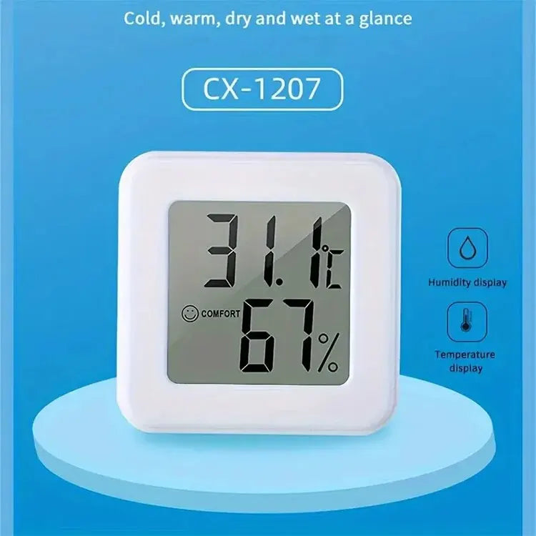 Indoor Mini Temperature & Humidity Meter – Portable Digital Display for Bedroom & Home