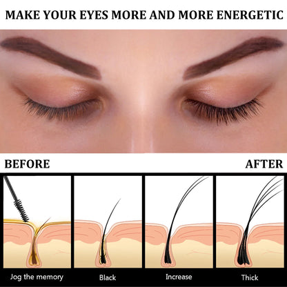 Natural Eyebrow & Eyelash Growth Serum — Thickening, Curling, Moisturizing with Castor Oil for Women
