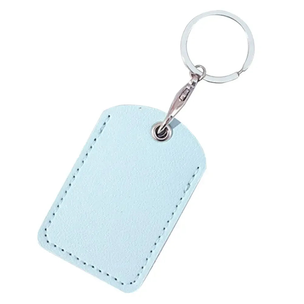 PU Leather Bag Pendant Card Sleeve – Rectangle Keychain Badge Holder for AirTag