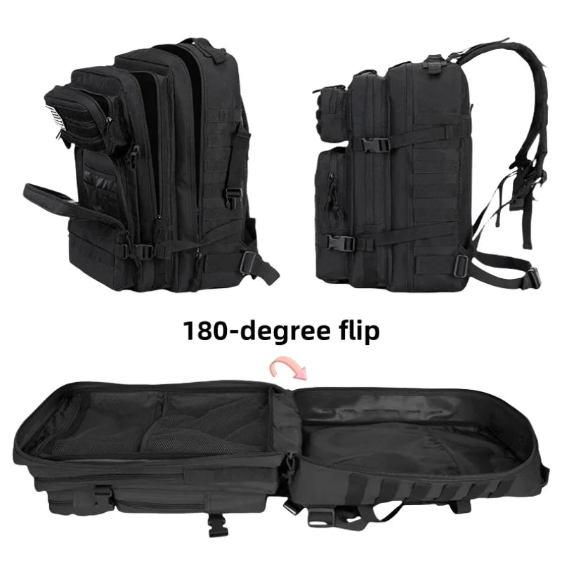 25L/50L Waterproof Oxford Tactical Sports Backpack – Breathable Outdoor Bag for Hiking, Fishing, Hunting & Camping