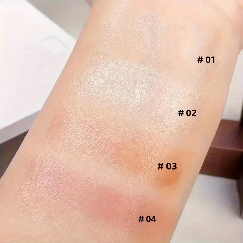 Waterproof Face Highlighter & Blush Stick – Glitter Makeup Cream for Contour, Illuminator, Shimmer & Rouge