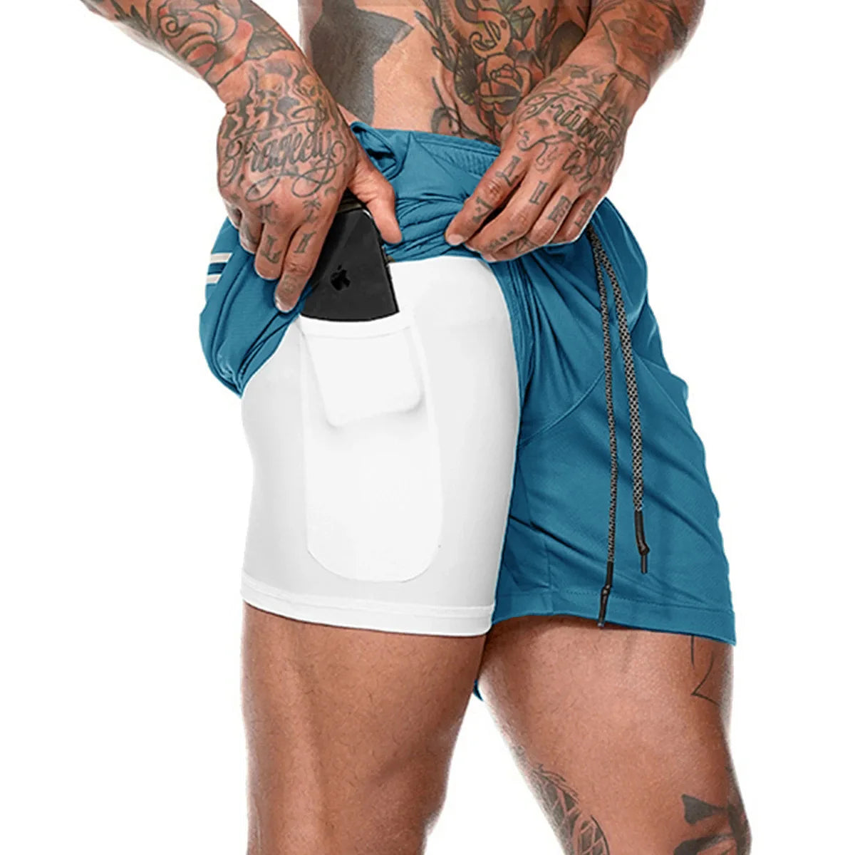 Men’s 2-in-1 Sports Shorts — Double-Layer Running, Gym & Fitness Shorts for Summer