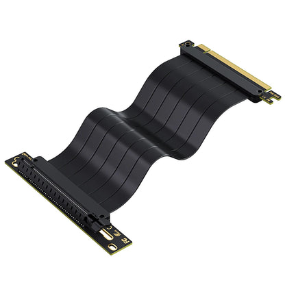 TEUCER L-Z3 GPU Vertical Mounting Bracket Kit – PCIe 4.0 X16 Riser Cable 200mm for Graphics Card Steering Mount