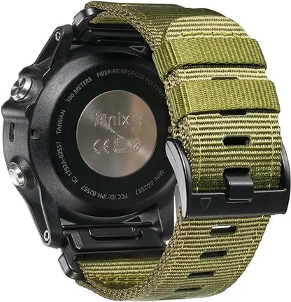 QuickFit 22mm/26mm Nylon Braided Watch Strap for Garmin Fenix 7/7X/6X Pro/Epix Pro Gen 2 – Durable Sport Replacement Band