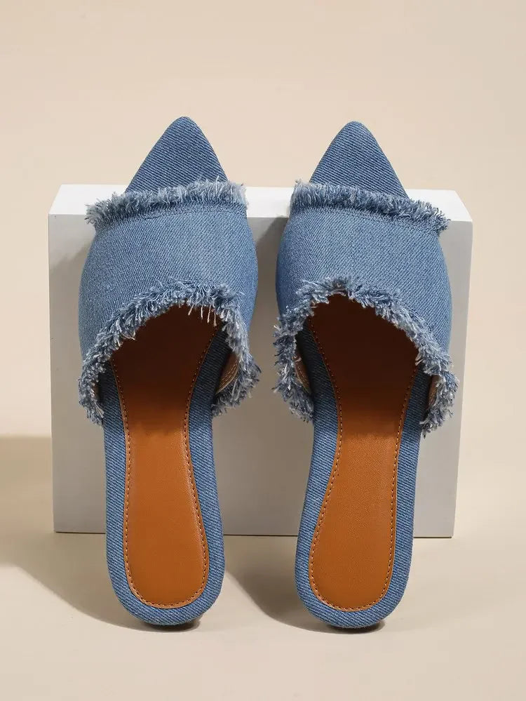 Women’s Summer Flats & Cowboy Sandals – Pointed Toe Flip Flops Casual Beach Dress Shoes