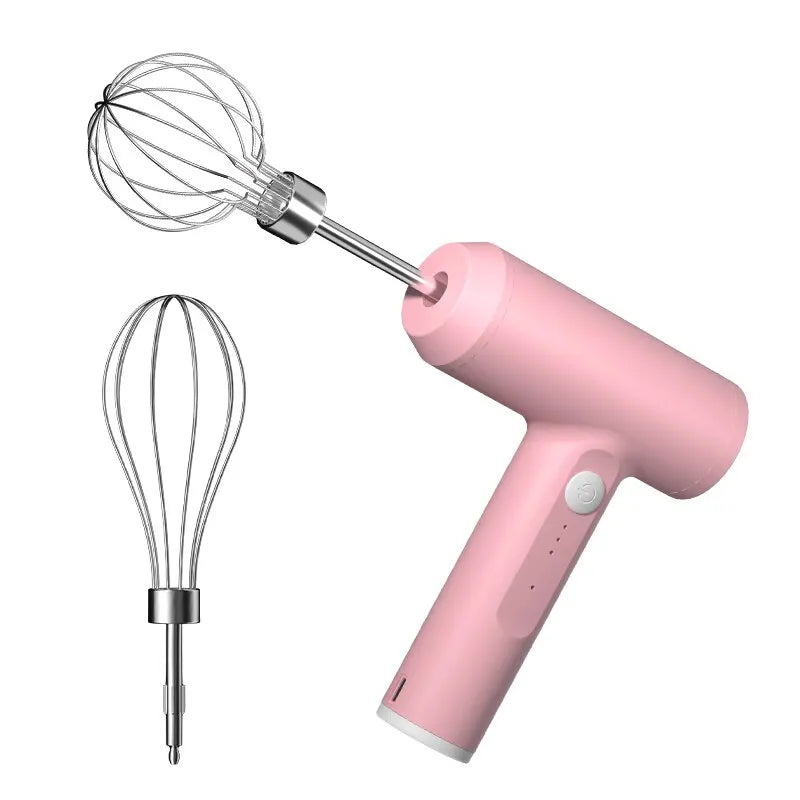 Wireless Electric Handheld Mixer – 3-Speed Portable Egg Beater for Baking, Dough & Cream