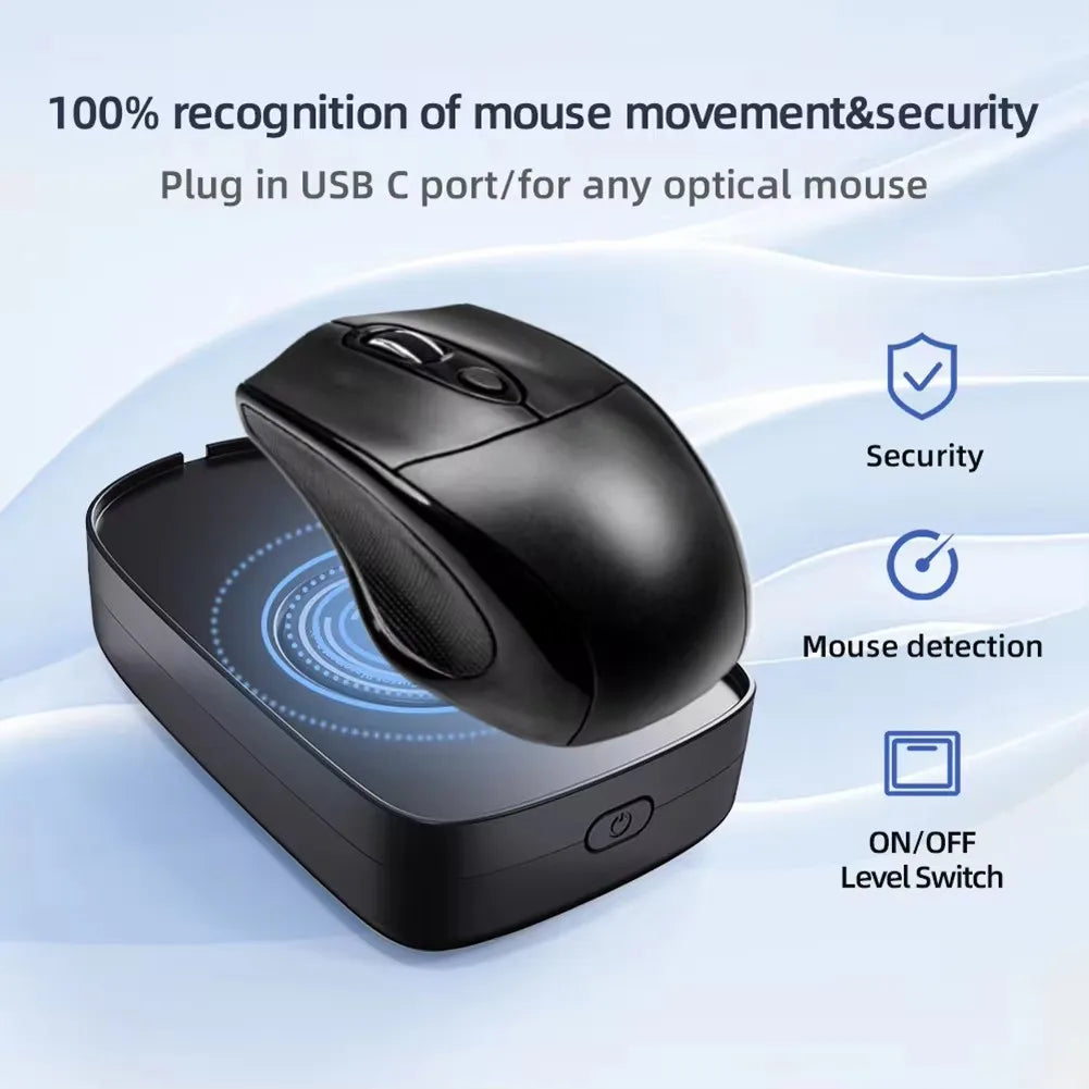 Undetectable Mouse Jiggler 5V 1A – Wired & Wireless Mouse Mover for PC, Keeps Computer Active & Awake
