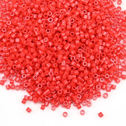 1000Pcs 1.6x1.3mm Japan Glass Seed Beads 11/0 – Cylindrical Loose Beads for DIY Statement Jewelry Making (5g Pack)