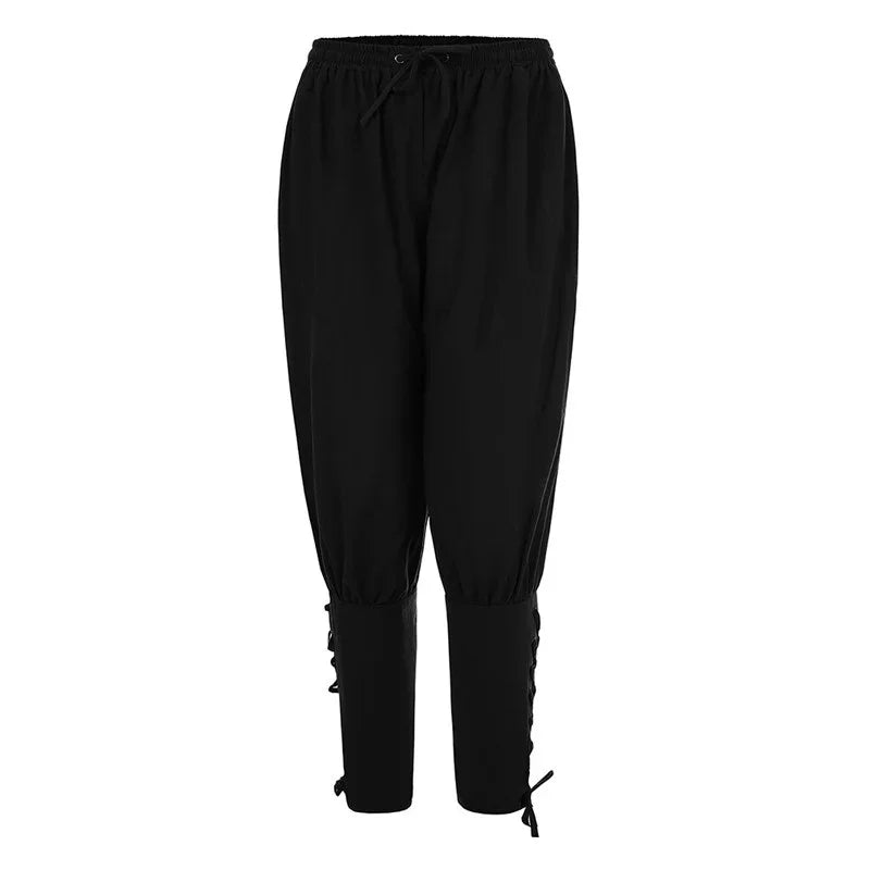 Pirate Cosplay Pants for Men — Renaissance Medieval Gothic Costume Trousers, Plus Size 3XL
