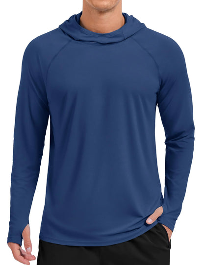 TACVASEN Men's Sun Hoodie Shirt - UPF 50+ Long Sleeve Rash Guard Quick Dry Fishing, Hiking & Swim Protection Top
