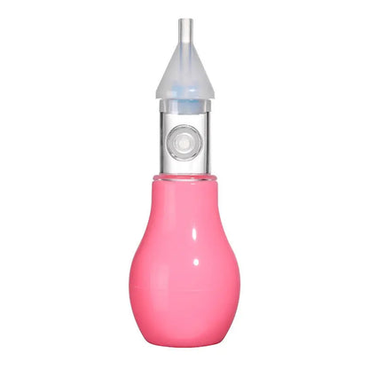 Silicone Baby Nasal Aspirator - Manual Suction Pump Nose Cleaner for Infants and Children