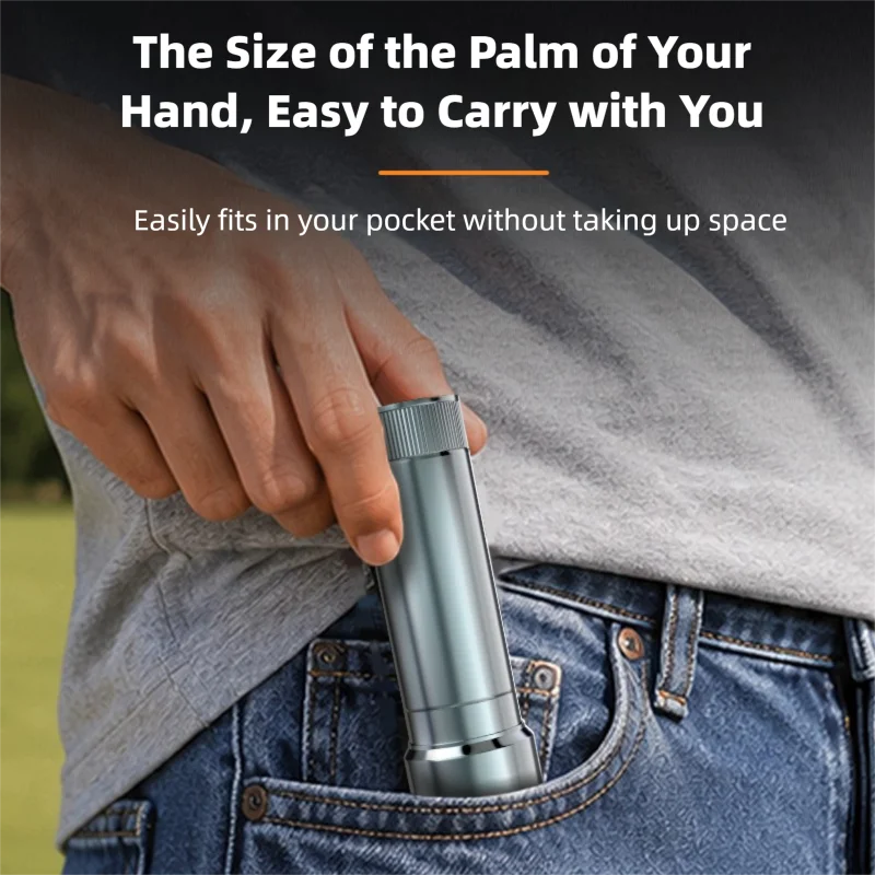 Mini Steel Cannon Flashlight - Super Bright Portable Outdoor & Emergency Light