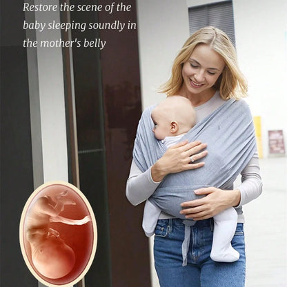 Ergonomic Baby Backpack Carrier - X-Shaped Newborn Sling with Comfortable Outdoor Support Straps