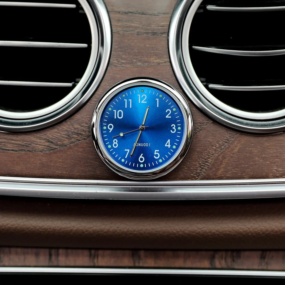 Luminous Car Clock - Mini Auto Stick-On Digital Watch for Cars, 40mm & 43mm Quartz Mechanic Ornament