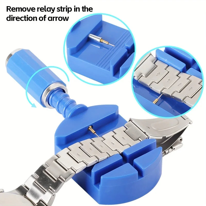 Watch Repair Tool Kit: 147-Piece Set with Case Remover/Opener Bar - Convenience Brand Clock Tool