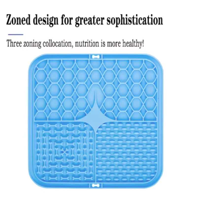 Pet Lick Silicone Mat for Dogs – Slow Feeder Plate, Dog Training Food Sucker, Bathing Distraction & Feeding Supplies
