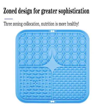 Pet Lick Silicone Mat for Dogs – Slow Feeder Plate, Dog Training Food Sucker, Bathing Distraction & Feeding Supplies