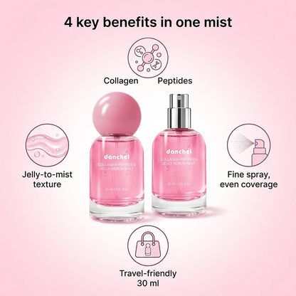 Collagen Peptide Jelly Serum Mist - 2-in-1 Hydrating Facial Serum and Moisturizing Spray for Smooth, Dewy Skin