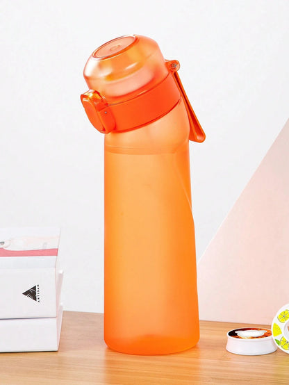 Portable Air Water Bottle with Straw – Leak-Proof Transparent Bottle with 1 Random Flavor Pod for Outdoor Sports