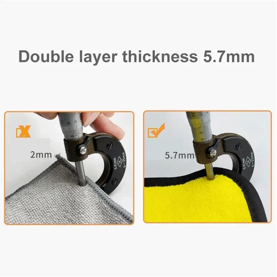 Microfiber Cleaning Towels – Thickened Soft Dual-Layer Car Wash & Drying Cloths (1/2/6/10pcs) Car Detailing Cleaning Rags