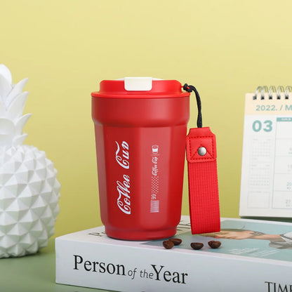 Stainless Steel Thermos Coffee Mug – Leakproof Double Wall Vacuum Travel Cup Portable Insulated Belt Carry Tumbler