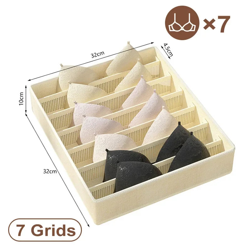 Underwear & Clothing Organizer Storage Box – Sports Bra, Socks & Panties Drawer Divider for Wardrobe & Cabinet Organization