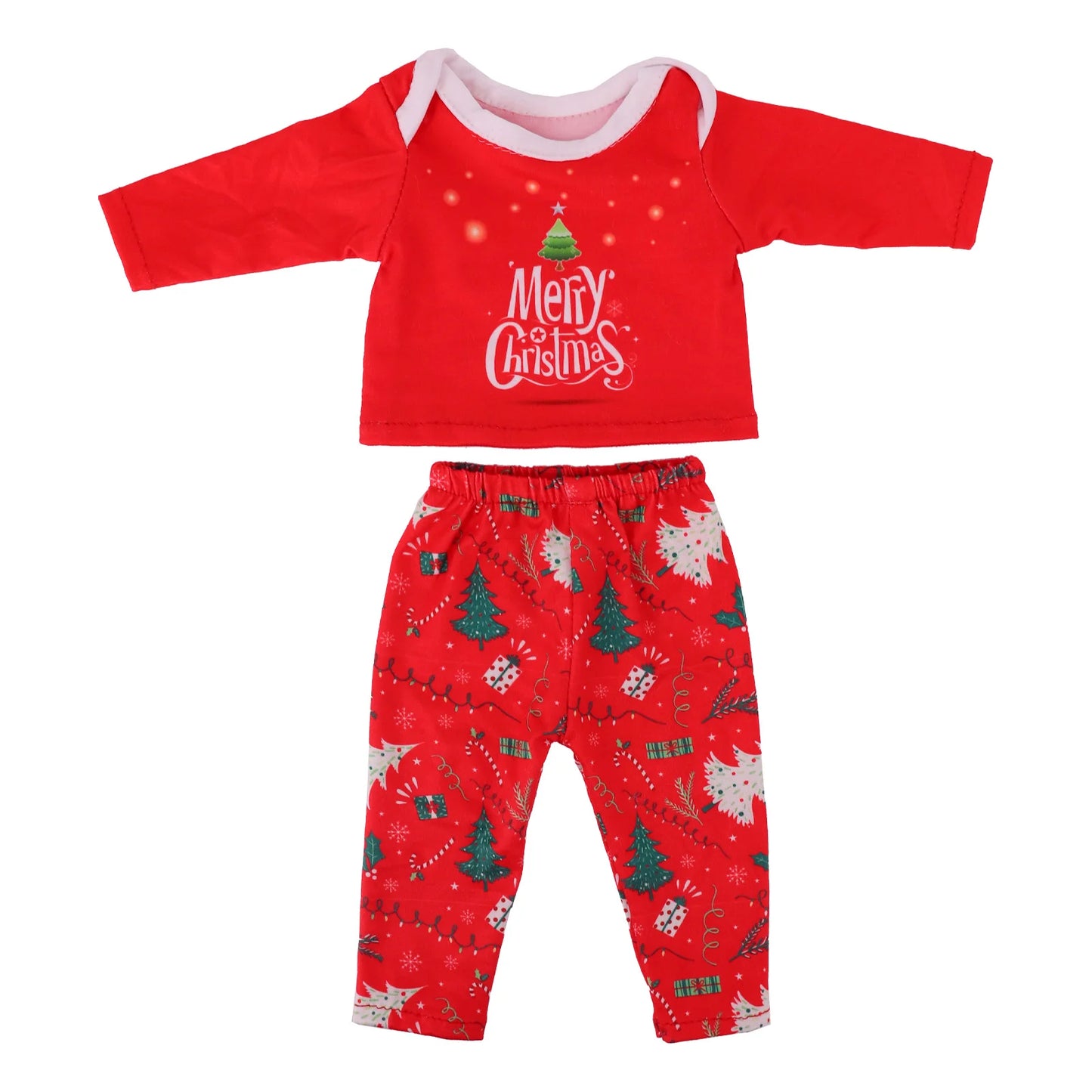 Pop Doll Christmas Outfit — Dress, Top & Pants Set for 18-Inch American and 43CM Reborn Baby Dolls, Our Generation Girl’s Toy Accessories