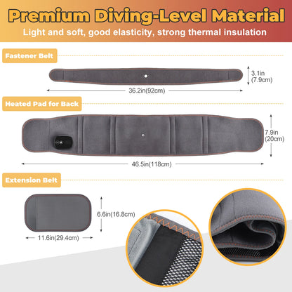 Heating Waist Massager Belt — Vibration & Inflatable Back Pad for Relaxation and Pain Relief