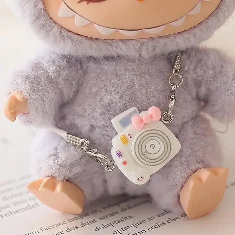 Mini Doll Clothes & Accessories — 15–17cm Labubu & 10cm Cotton Doll Outfit, Pink Hoodie & Yarn Skirt (No Doll)