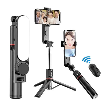 FANGTUOSI 2025 L15 Wireless Selfie Stick Tripod – Foldable Monopod with LED Light for Smartphones, TikTok & Live Shooting