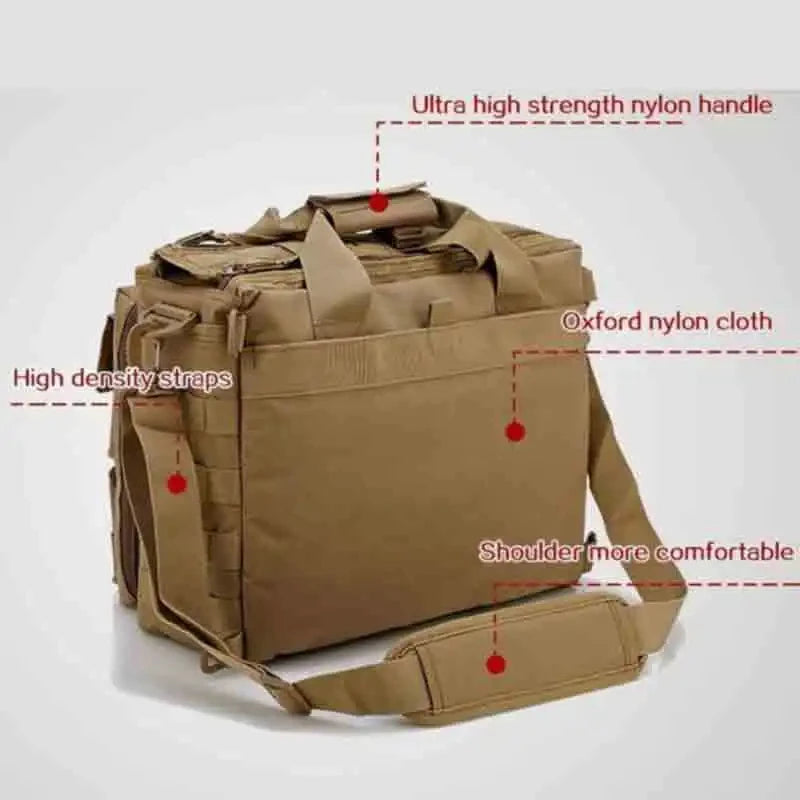 Tactical Molle Backpack – Multifunction Nylon Messenger Bag, Laptop Briefcase & Outdoor Climbing Shoulder Bag