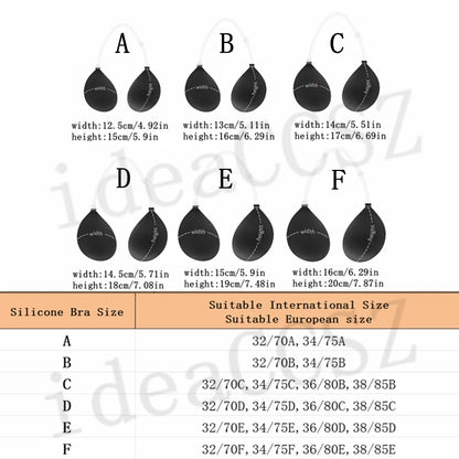 Invisible Adhesive Silicone Bra - Reusable Strapless Push-Up Bra with Transparent Straps for Backless Dresses
