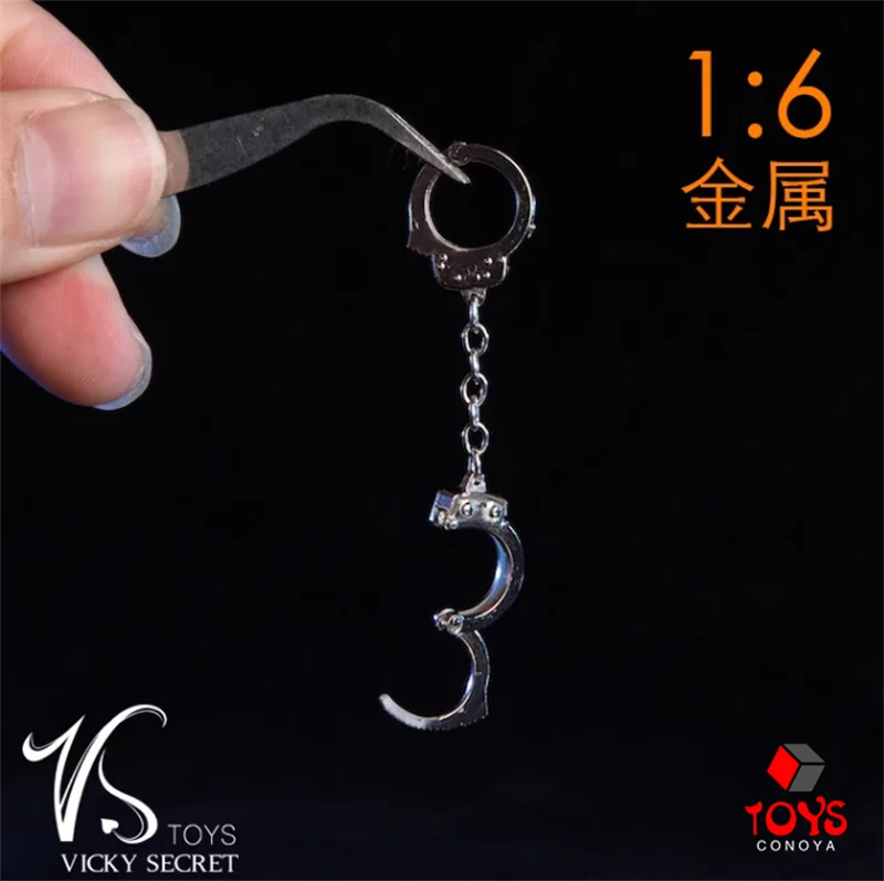 Vstoys 1/6 Scale Metal Handcuffs – Openable Soldier Scene Props for 12" Action Figures