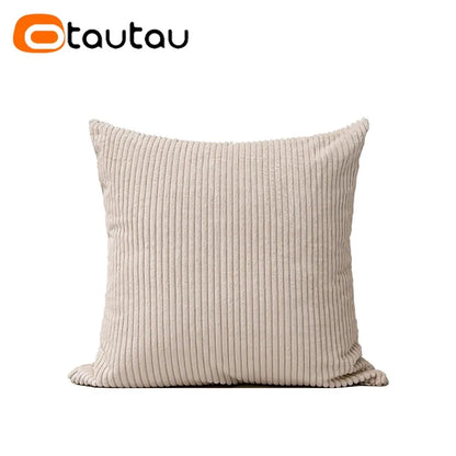 Cotton Corduroy Cushion Cover - Soft Throw Pillowcase Without Insert for Sofa Home Decor