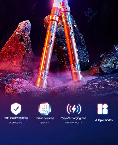 RGB Metal Lightsaber Toy – 15-Color Changing Laser Sword with Sound Effects, Force FX Jedi Blaster Gift for Kids