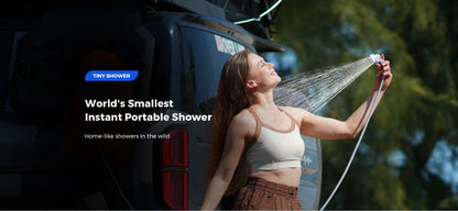 FLEXTAIL Portable Shower Pump – IPX7 Waterproof Rechargeable Water Pump with Hose for Camping & Outdoor Shower