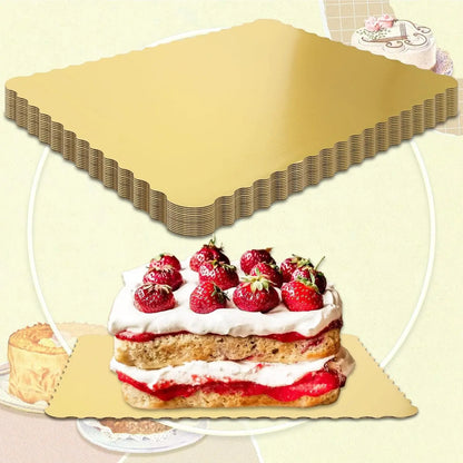 10PCS Greaseproof Rectangle Cake Boards (19×14 Inch) – Decorative Dessert Trays for Cakes, Pizza, Cupcakes, Weddings & Parties