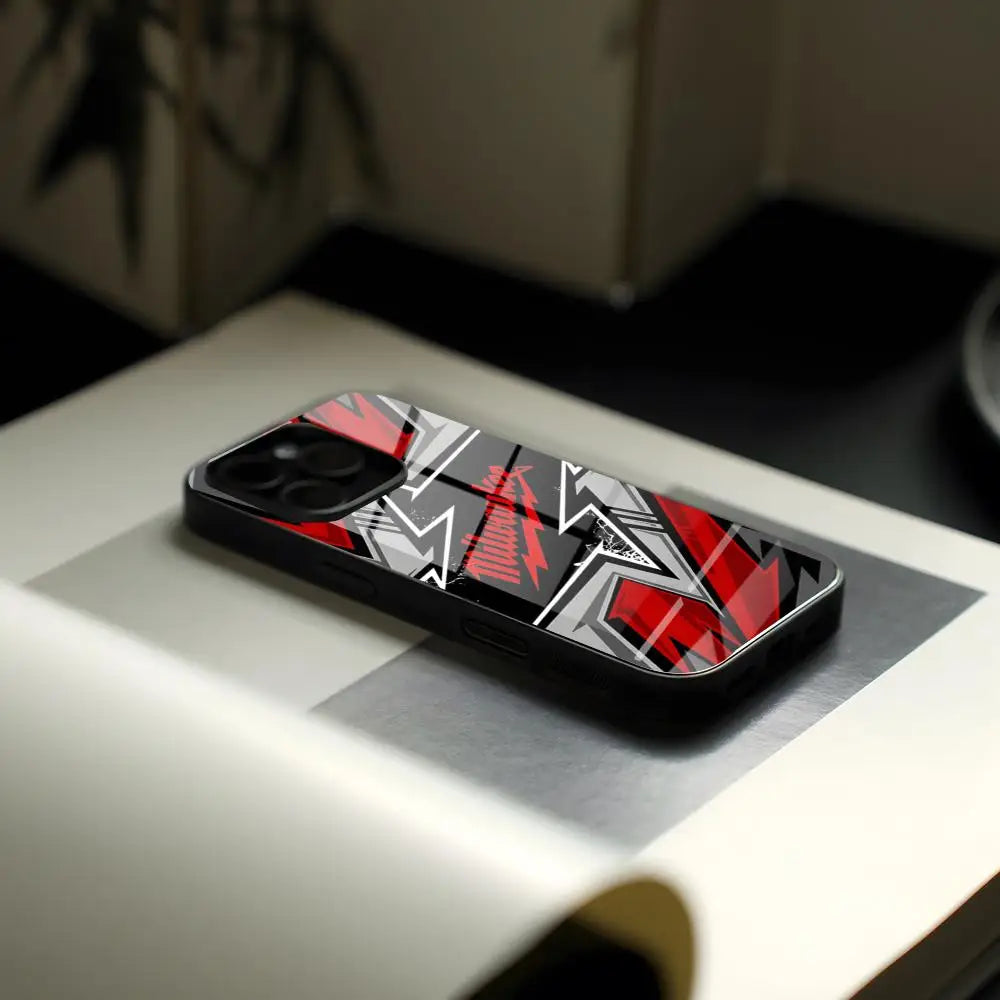 M-Milwaukees Logo Animation Glass Phone Case - Protective Cover for iPhone & Samsung Galaxy Models