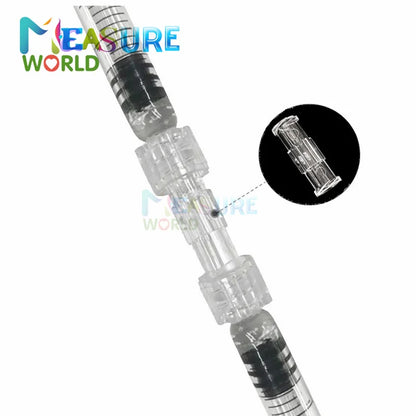 Leak-Proof Double Helix Luer Lock Adapter — Sterile Transparent Syringe Connector, 10–100PCS